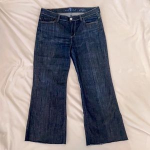 7 For All Mankind Ginger cropped raw hem jeans